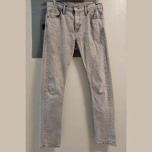 Levi's 510 Light Gray Skinny Jeans 30 x 30, stretch